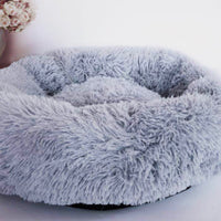 Round Plush Dog Bed for Small Dogs and Puppies