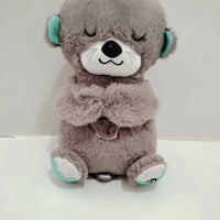 Sound Machine Soothe 'n Snuggle Otter Portable Plush Baby Toy with Sensory Details Music Lights & Rhythmic Breathing Motion