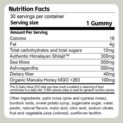 Shilajit 3-in-1 Gummies for Men