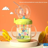Children's Whale Cartoon Diving Fountain Water Bottle - Tritan Leakproof Sippy Cup (Various Sizes & Colors)