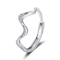 Water Wave Silver Ring in Fashion Design