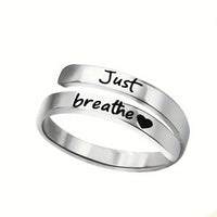Silver Spiral Heart Ring
