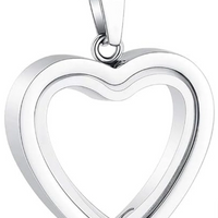 Heartfelt Remembrance: Stainless Steel Heart-Shaped Cremation Pendant