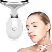 Beauty Facial Massager, 7 Color Wavy Acne Beauty Microcurrent Facial Device Skin Firming for Face Neck Beauty Device,