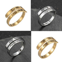 Retro Stainless Steel English Double Ring