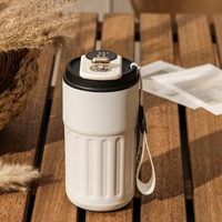 Smart Digital Thermal Bottle Portable Coffee Mug Stainless Steel Water Bottle In-Car Insulated Cup Keep Cold Vacuum Flasks 450ml