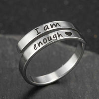 Retro Stainless Steel English Double Ring