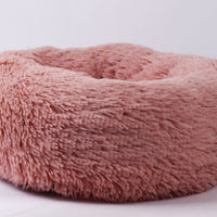 Round Plush Dog Bed for Small Dogs and Puppies