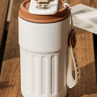 Smart Digital Thermal Bottle Portable Coffee Mug Stainless Steel Water Bottle In-Car Insulated Cup Keep Cold Vacuum Flasks 450ml
